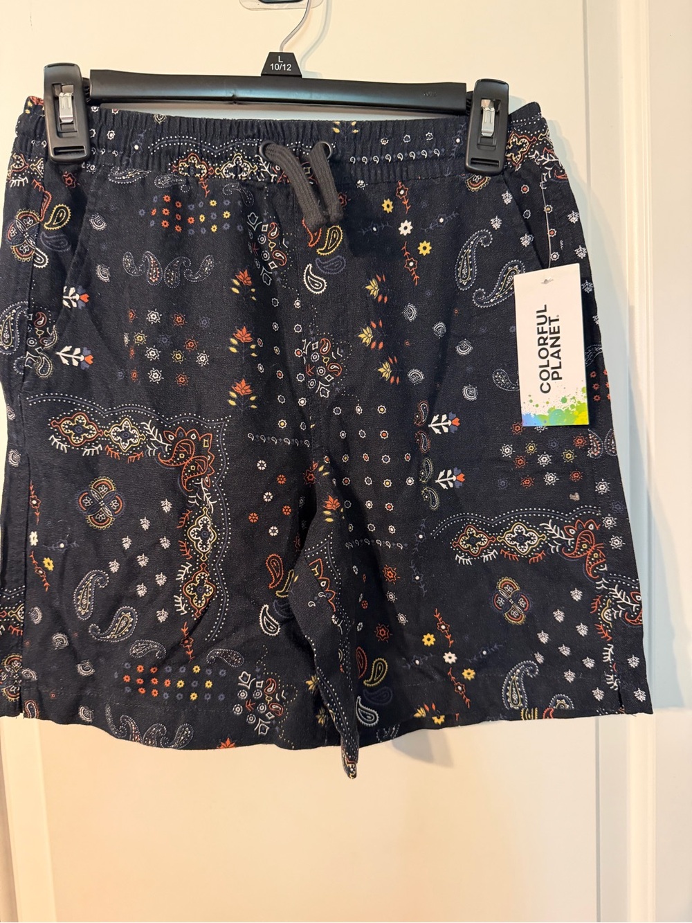 Colorful Planet Men's Navy Paisley-Print Swim Trunks